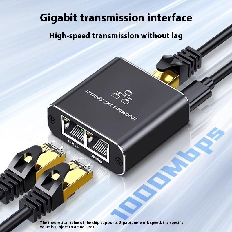 Network Cable Splitter With One To Two Simultaneous Internet Access Rj45 Splitter With One To Two Switch Ethernet Port Gigabit