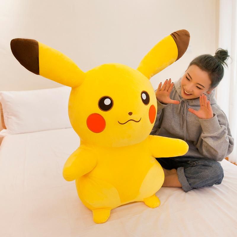 Cute Yellow Electric Mouse Plush Toy Pillow High Quality Anime Doll Gift For Kids Friends Birthday Christmas