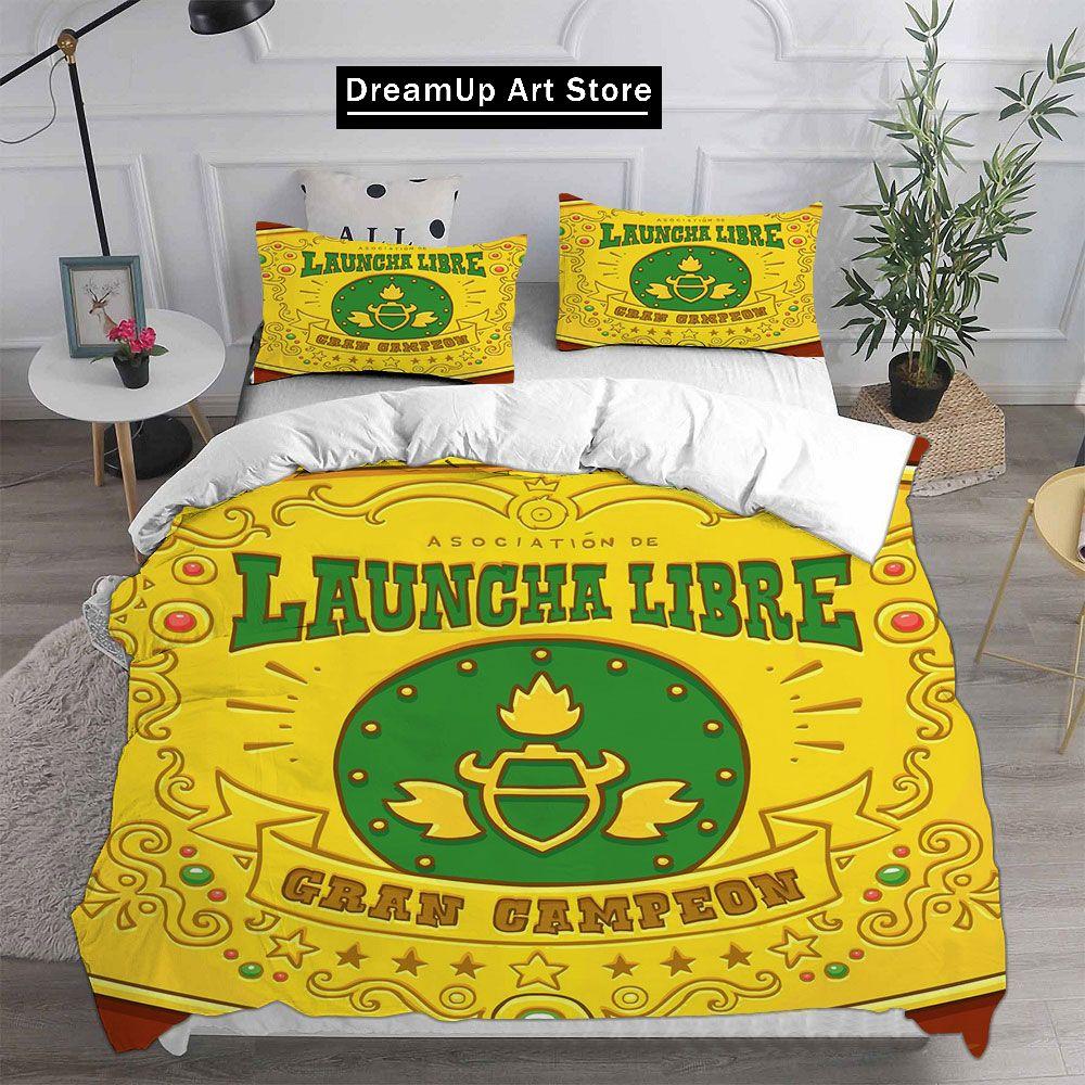 Spiel Burrito Bison_Launcha Libre Bettwäsche-Set Jungen Mädchen Einzelbett Twin Queen Full Size Bettbezug Kissenbezug Bett Erwachsenen Schlafzimmer