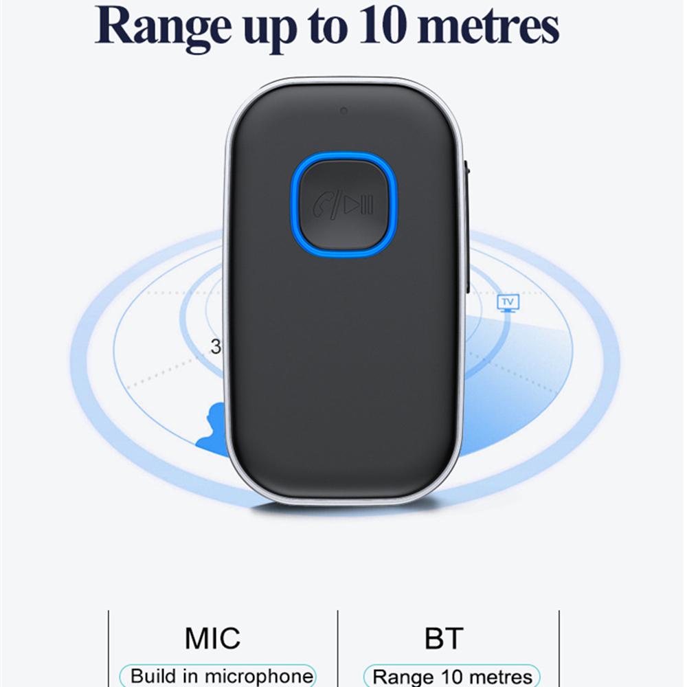 Bluetooth 5.0 Receiver for Car, Noise Cancelling Bluetooth AUX Adapter