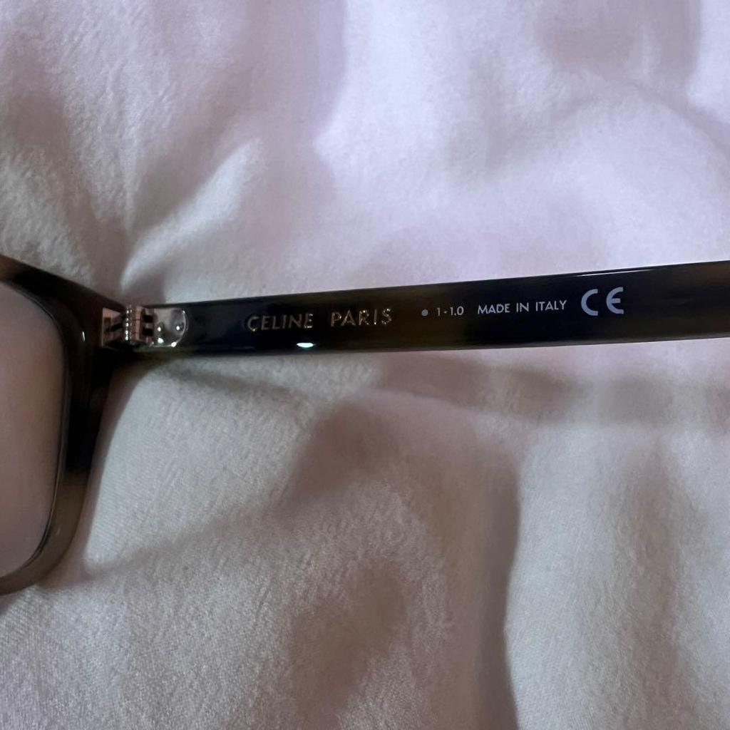 Used CELINE Date glasses Glasses Tortoiseshell Prescription Replaced Price reduced