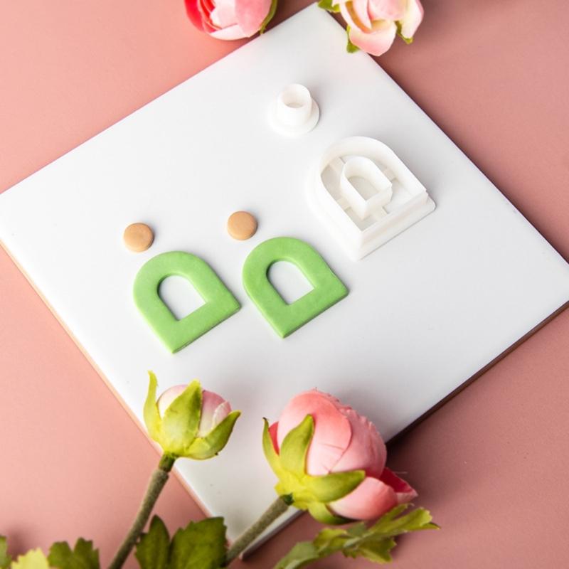 Weicher Ton Polymer Clay Ausstecher Keramik DIY Französische Ohrringe Geometrische Ausstechformen für Ohrring Schmuck Anhänger Herstellung
