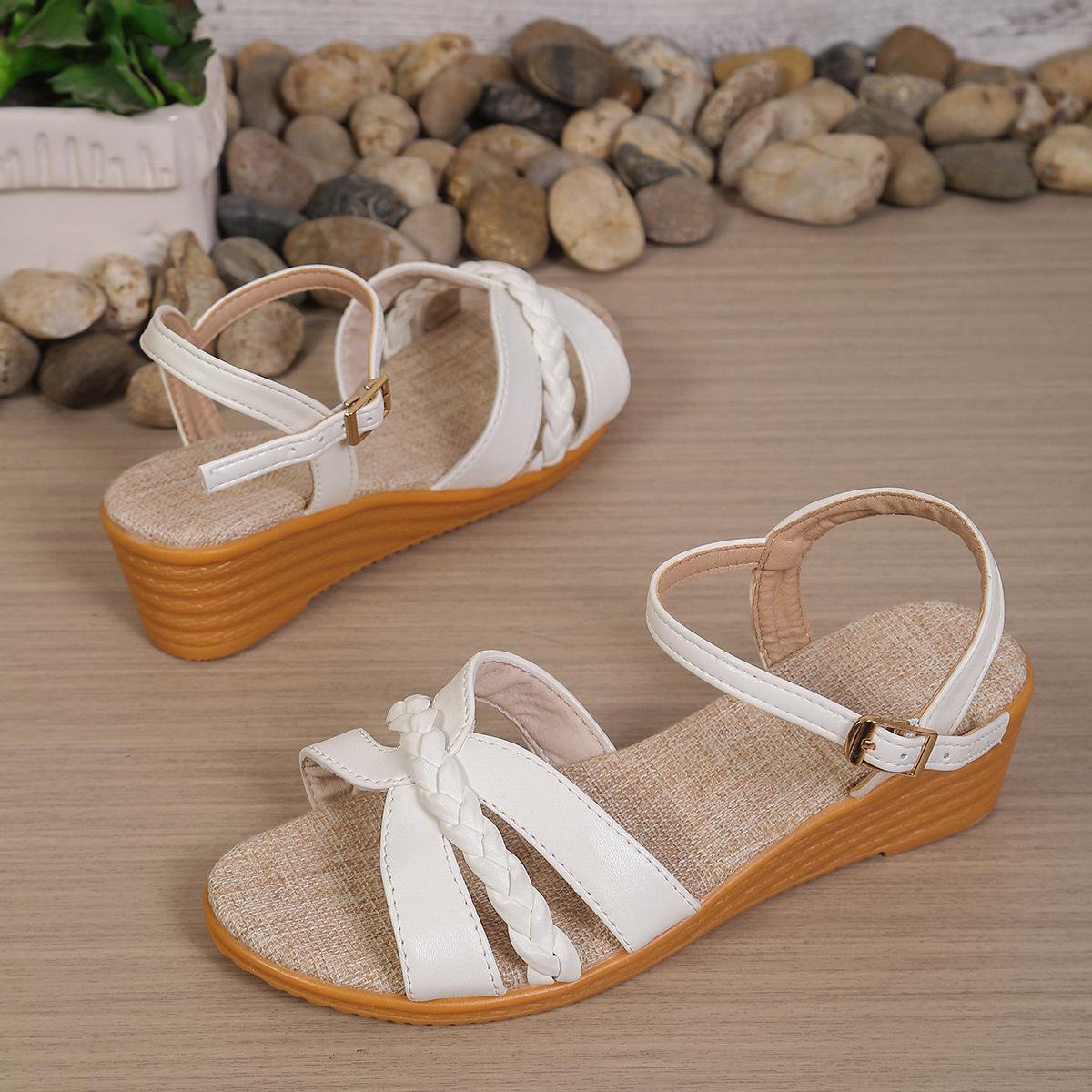 Big Size Shoes - Round Toe Open-toe Platform Heels - Women s Sandals 36