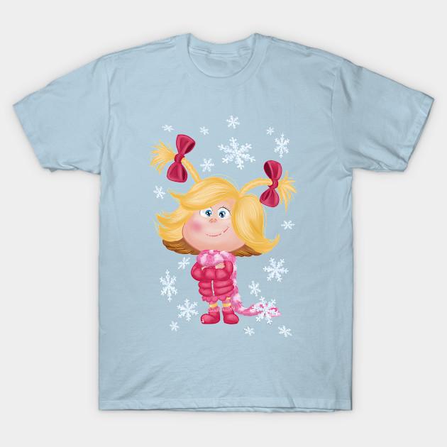 Men Black Print T-shirt The Grinch Cindy Lou Who No-Cut Transfer Paper Print Cotton Tshirt M светло-синий