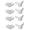 8pcs Box Corners Protector Flight Case Corner Code Right Angle Support Bracket Box Edge Protection Cover Hardware Accessories
