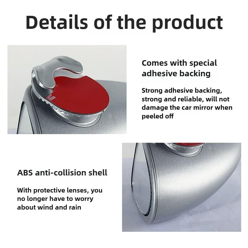 Car Rearview Mirror Blind Spot Mirror For Car Front Rear Wheels Wide Angle Reverse Parking Auxiliary Tool Accessories