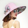 UV Protection Floral Collapsible Sunhat Double Side Wear Fisherman Hats  Vacation