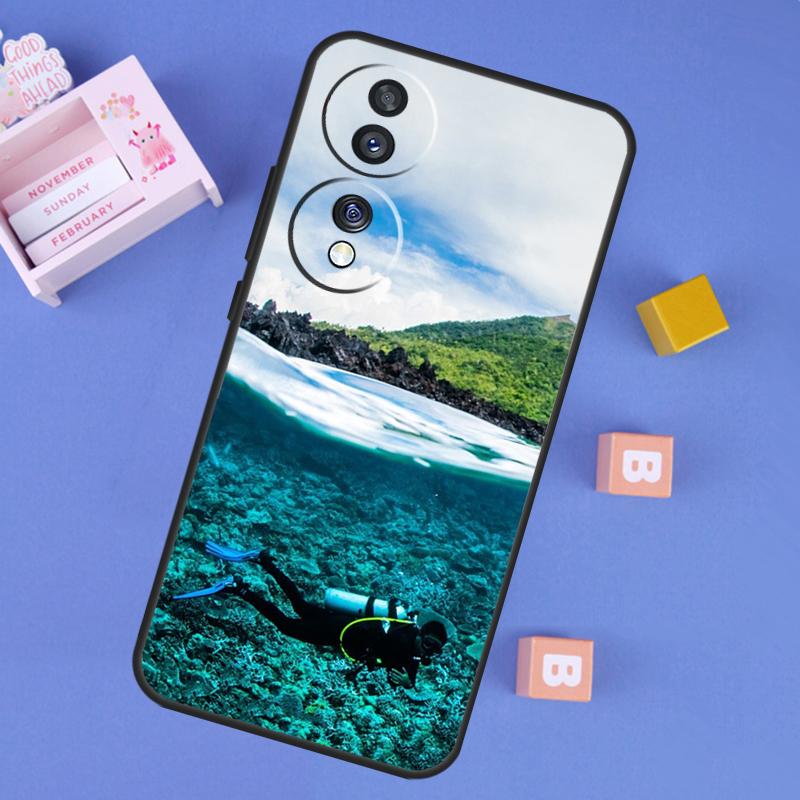 

Scuba Diving Diver Case For Honor Magic 6 Pro 5 Pro 50 70 90 Lite X6 X7 X8 X9 X8b X9b X6a X7a X8a X9a Cover Honor Magic6 Lite