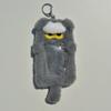 Cute Cartoon Grey Cat Plush Keychain Card Holder Mini Wallet ID Badge Case School Pass Bag Charm