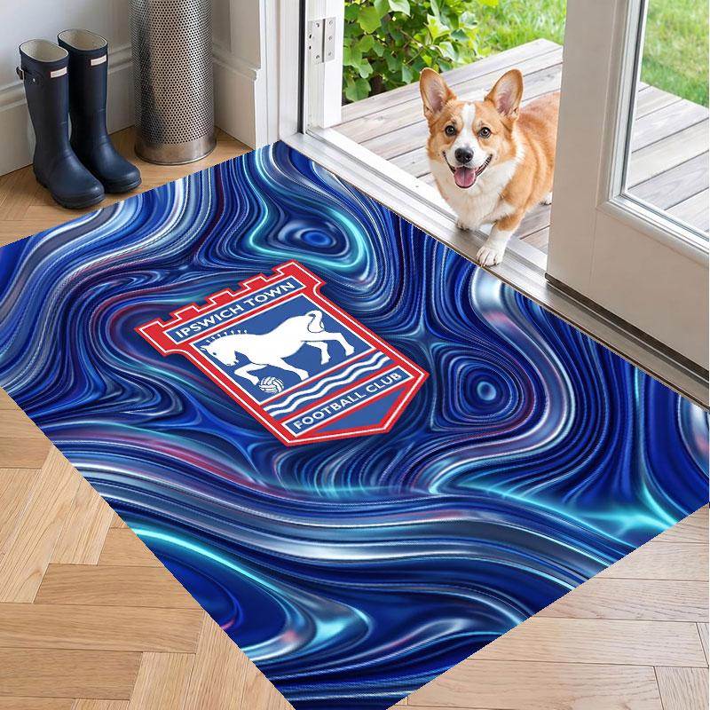 Soft Floor Carpet Ipswich Town Football Pattern Area Rug Decorative Mat For Home Room Decoration