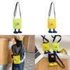 Cute Doll Decoration Solid Color Lightweight Children Crossbody Bag For Kindergarten Daily Use