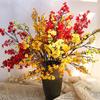 White Artificial Flowers Cherry Blossoms Gypsophila Fake Plants DIY Wedding Bouquet Vases for Home Decor Faux Christmas Branch