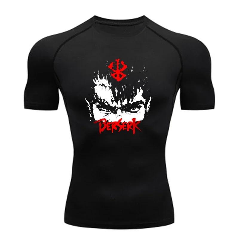 Sportswear for Men Gym Anime Berserker Men Compression T-shirt Sports Tights Fitness Long Sleeve Running Training Sportswear