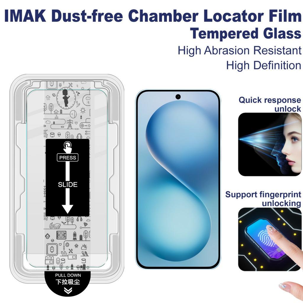 IMAK H Series For vivo S30 Pro mini 5G Tempered Glass Screen Protector Dust-free Installation Film (Fingerprint Unlock)