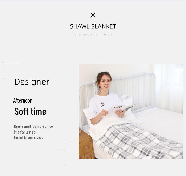 Super Soft Multifunctional Shawl Blanket - 80x135cm, Perfect for Office Naps