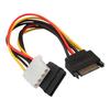 15Pin SATA Male IDE Molex Female To 4Pin + 15Pin SATA Female Power