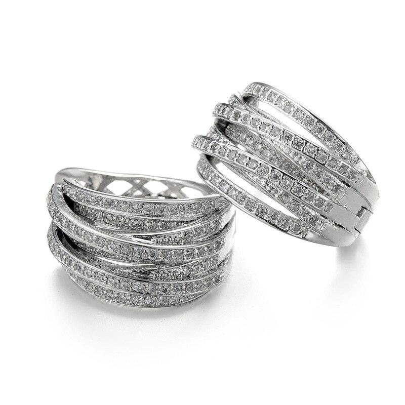 

Новые серьги с цирконом, женские кристаллы от австрийских женщин, изящные ювелирные изделия, подходят для свадебной вечеринки