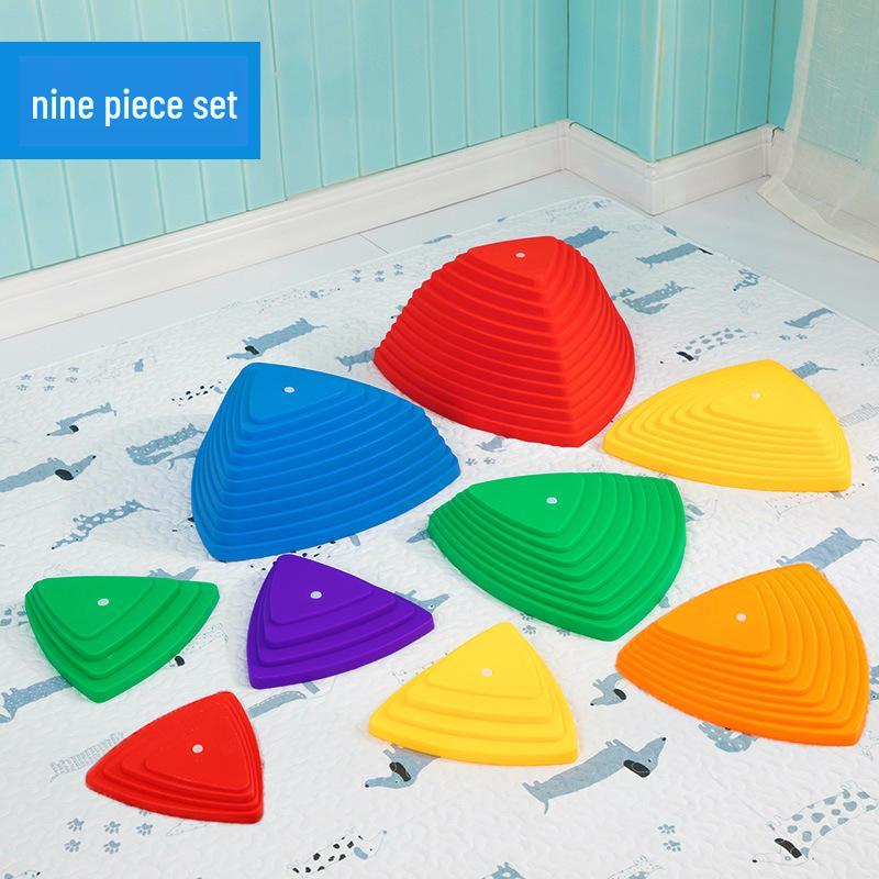 Colorful Sensory Balance Stones: Kindergarten River Crossing & Tactile Training Set