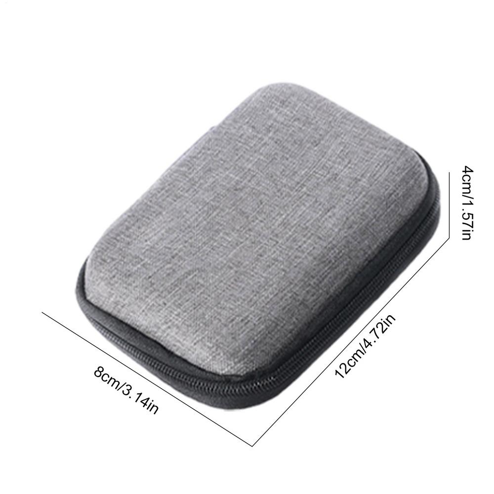 Tragbare Mini-Hartschalen-Aufbewahrungsboxen für digitale Gadgets Tasche Kunstleder Ohrhörer-Ladegerätetui Datenkabel