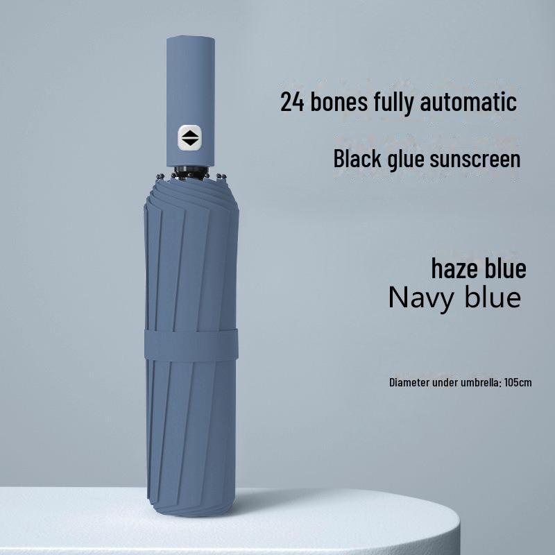 

Автоматизована складна парасолька з 24 кістками, високоякісна чоловіча подвійного використання для сонця та дощу No Box