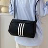 Fashion Trend Casual Commuter Striped Messenger Bag Nylon Men's and Women's Versatile Shoulder Backpack