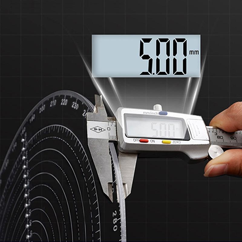 20Cm/7.87In Round Center Clear Plastic Finder Lathe Work Compass Circle Gauge Processing Tools For Wood Turning Drawing