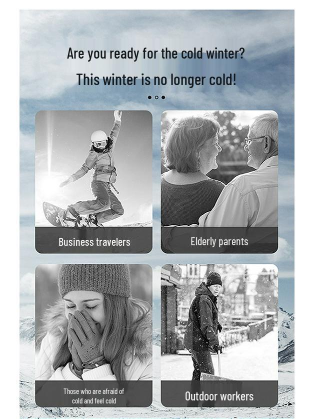 Heated Unisex USB Hooded Winter Jacket with Constant Temperature