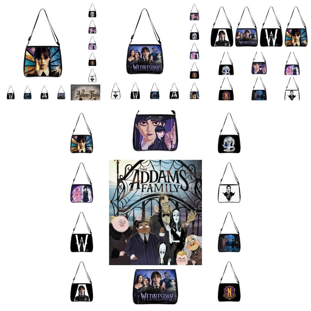Wednesday Addams Famlily Shoulder Handbag Gothic Style Light Easy To Carry