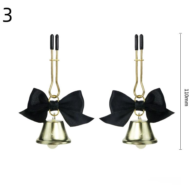 1Pairs Sexy Bow Adjustable Nipple Clamp Breast Small Bell Adult Teasing Sex Toys For Couples