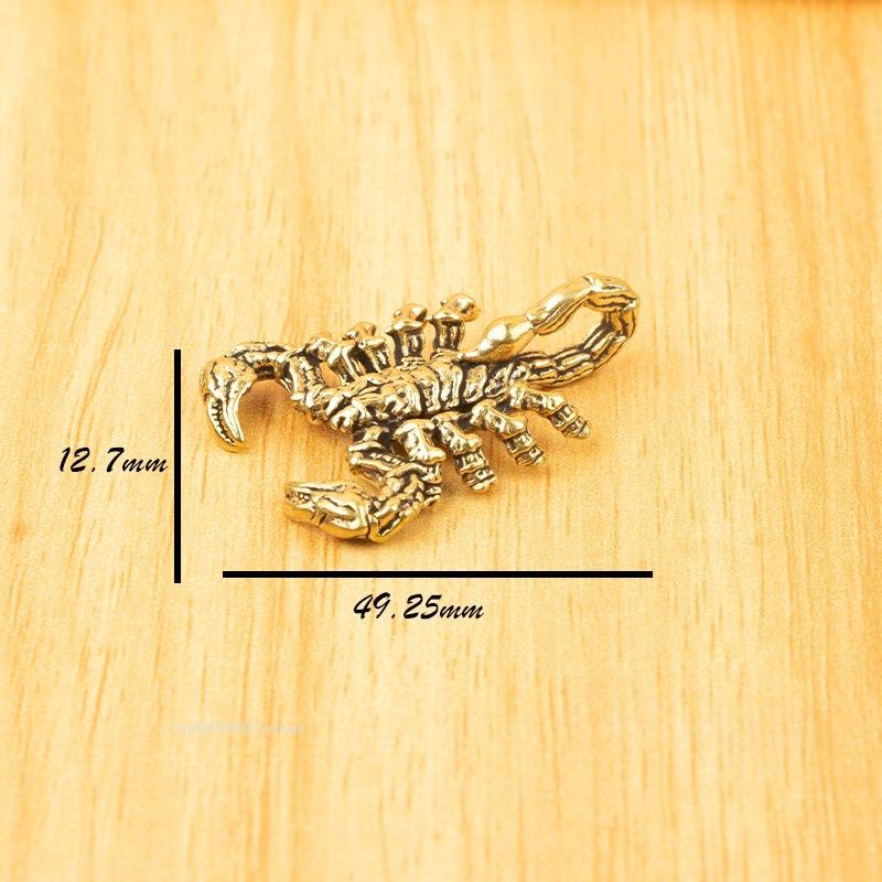 Vintage Brass Scorpion Miniatures Figurines Office Desktop Small Ornament Tea Pet Home Decoration Accessories for Gifts
