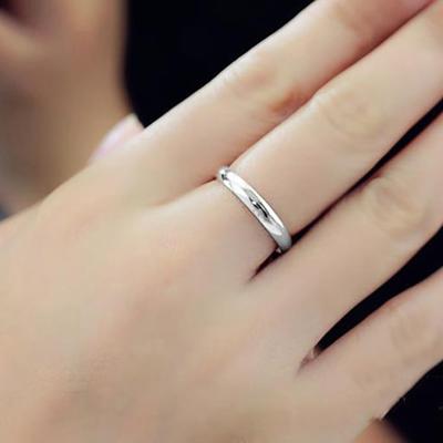 Finger Ring Elegant Finger Jewelry Titanium Steel Couple Band Finger Ring