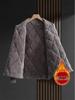Men's Korean Style Reversible Cotton Jacket with Velvet Lining - Winter Stand Collar, Slim Fit.