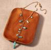 European and American new retro fashion ethnic style long turquoise necklace temperament necklace women