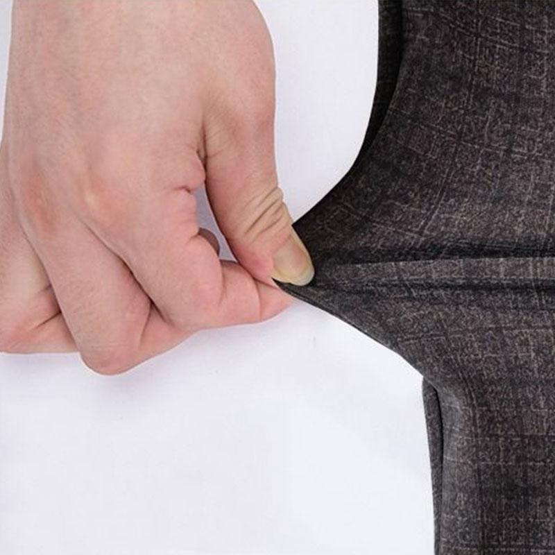 Pantalones pitillo a cuadros informales de lana para mujer, ropa de calle de moda coreana, pantalones rectos cálidos de cintura alta, otoño e invierno