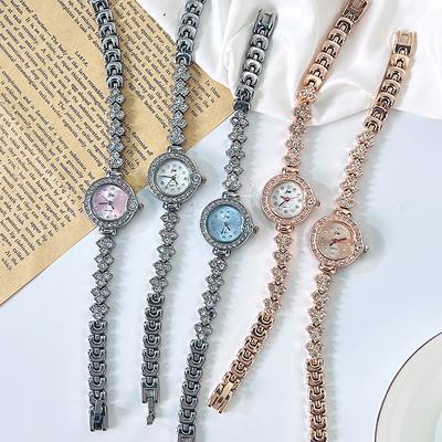Ladies' Watches Light Luxury Brands Niche Exquisite Compact Bracelets High End Alloy Wristbands  Fashion Student Quartz Watches