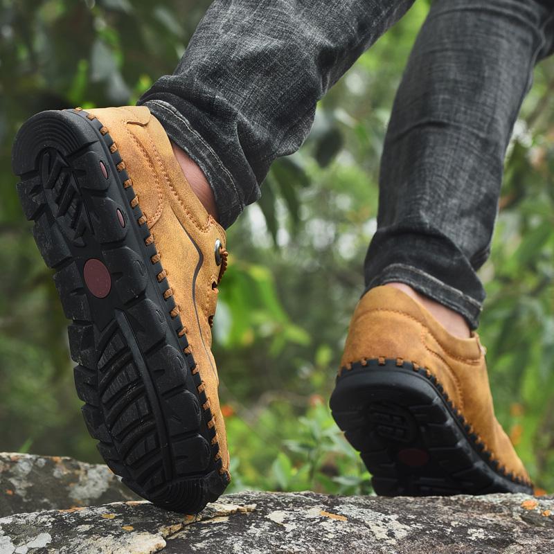 Men's Leather Shoes Large Casual Shoes Sports Men's Fashionable Casual Leather Shoes