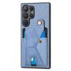 For Samsung Galaxy S25 Ultra Case with K-Shaped Kickstand Leather Phone Back Cover