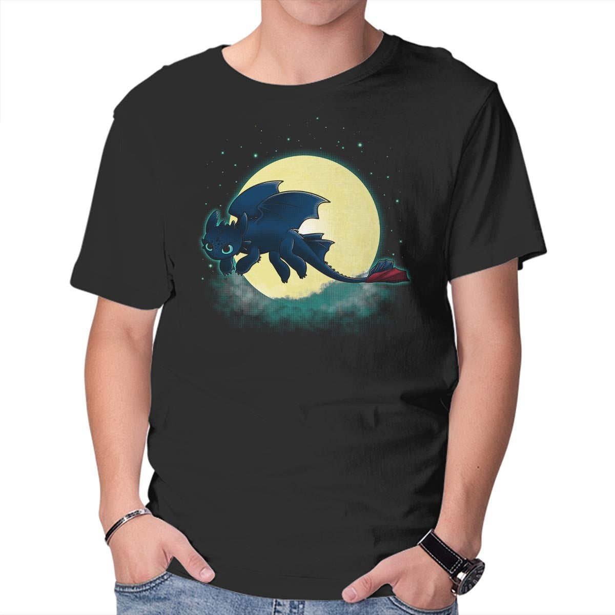 Unisex Crew Neck T-Shirt Goodnight Fury Graphic Short Sleeve Casual Tee XXXXL