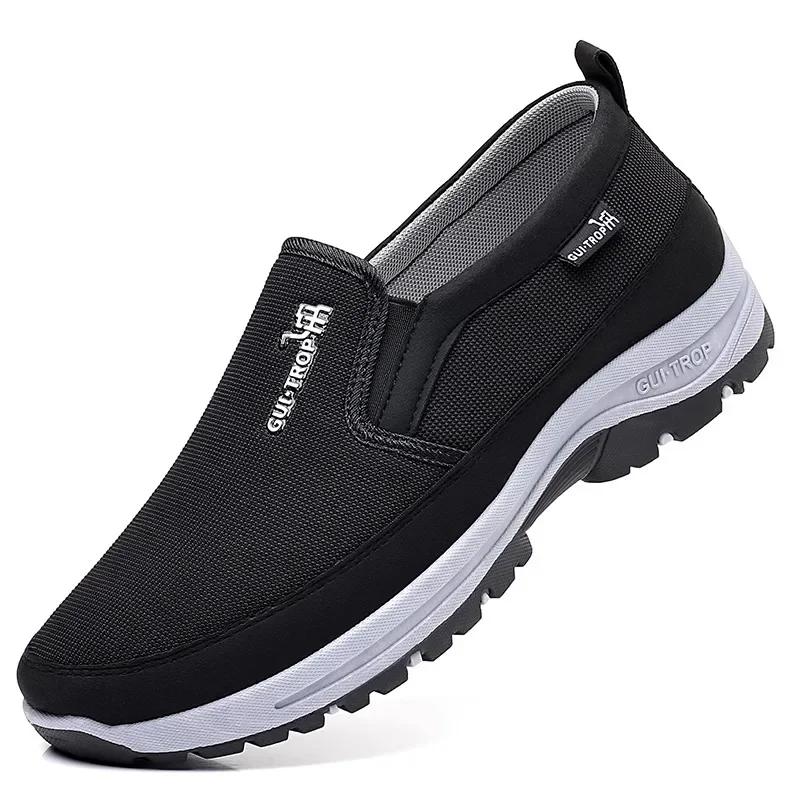 Fashion Loafers Men Sneakers Mesh Breathable Non-Slip Slip On Vulcanized Shoes Soft Sole Solid Color Comfortable Water Shoes Zapatos200