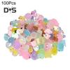 50/100 Pcs Mini Animal Figurines Glow-in-The-Dark Resin Ornaments Tiny Rabbits Dinosaurs Miniature Ornaments for Fairy Garden Micro Landscape Potted
