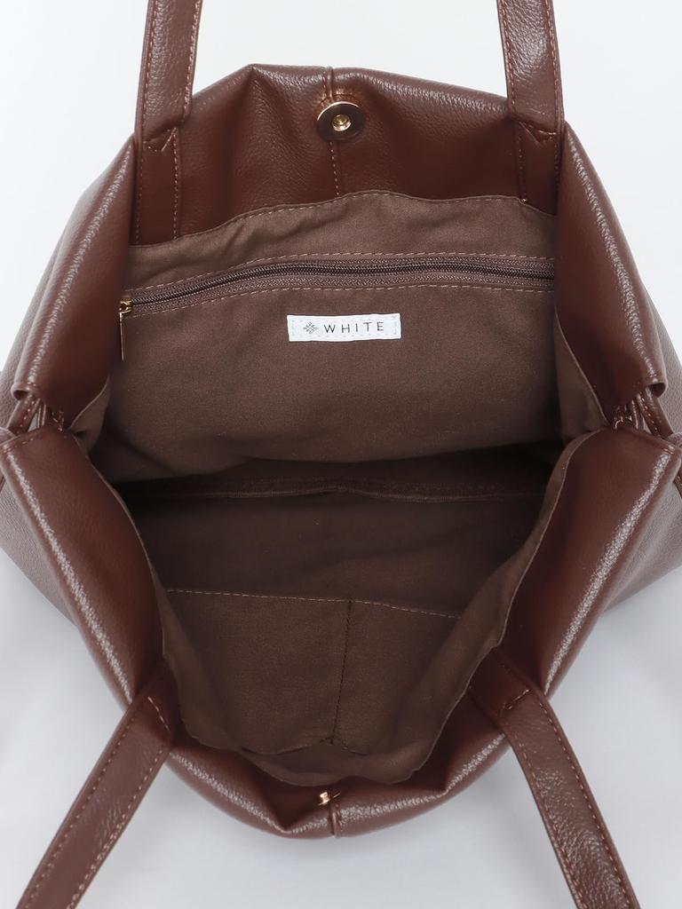 Drawstring Tote Bag Shrink Faux Leather / 2-way /