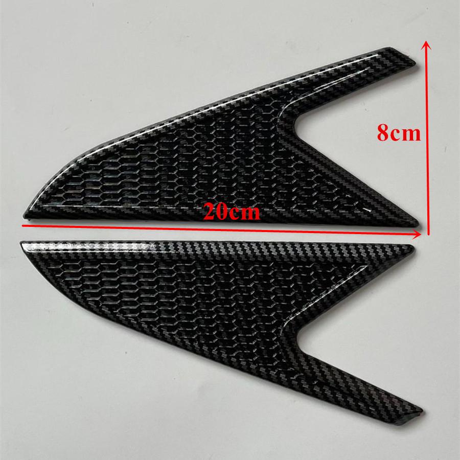 Pair Car Fender Air Vent Sticker Carbon Fiber Look ABS Trim Decoration Universal