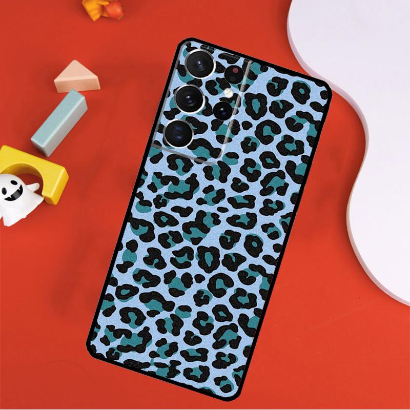 Leopard Print Effect Texture Phone Case For Samsung Galaxy S25 Ultra S24 Ultra S9 S10 S20 S21 S22 S23 Plus S24 FE Cover
