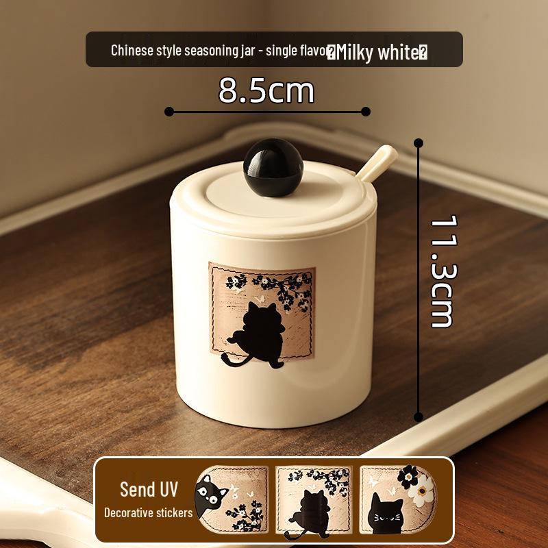 Wall-Mounted Seasoning Set: Punch-Free Kitchen Storage for Salt, Sugar, MSG