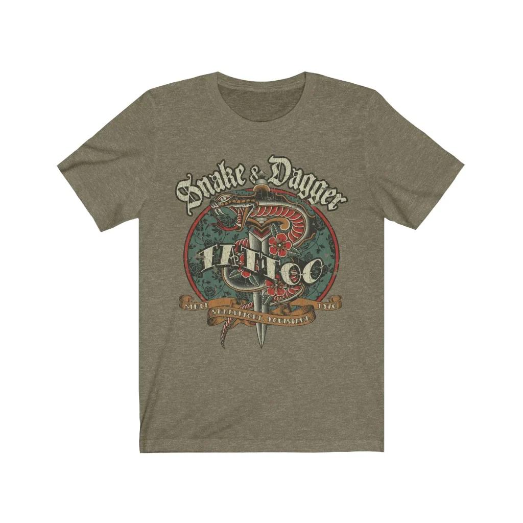 

Snake & Dagger Tattoo 1976 Vintage Men s T shirt M