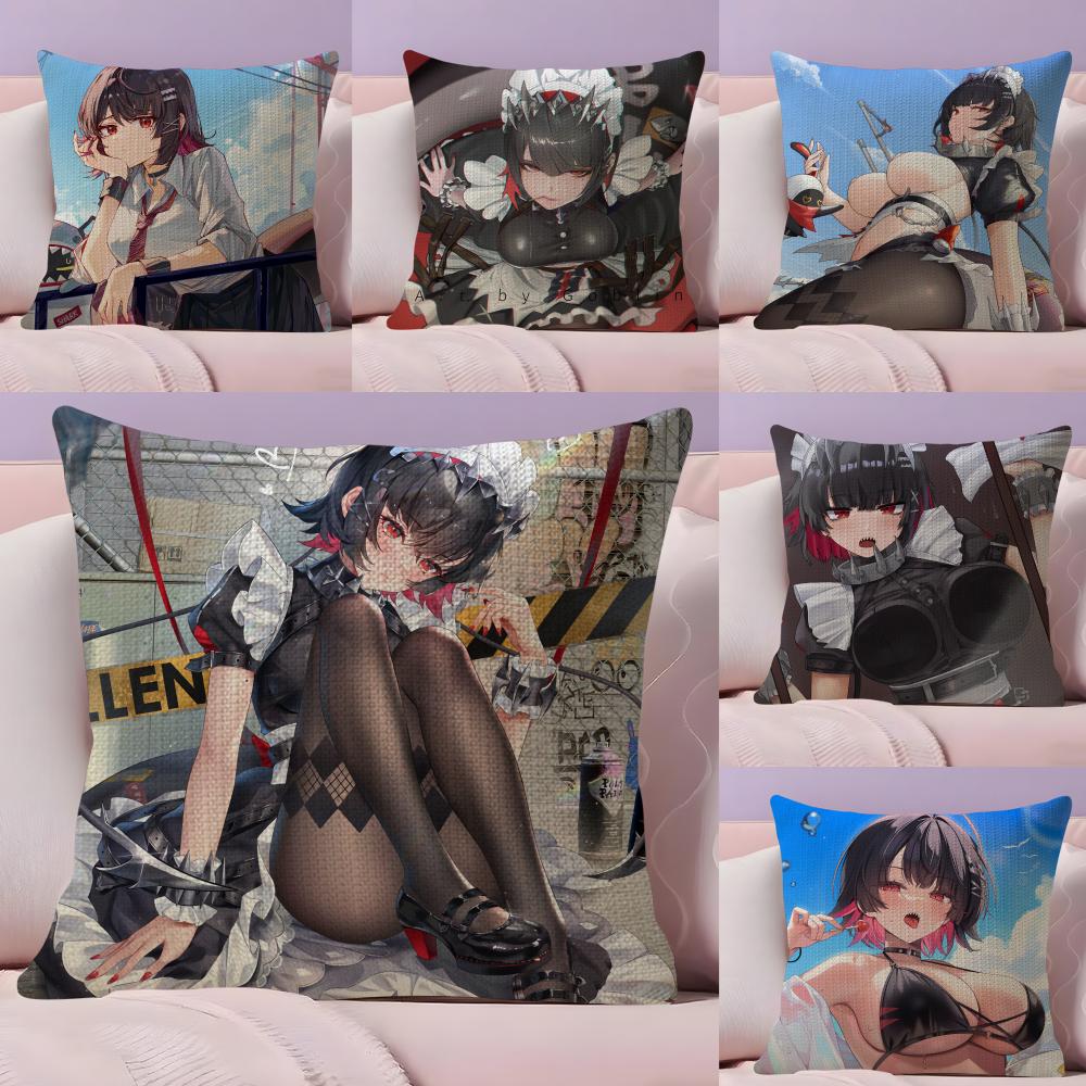 Game Zenless Zone Zero Joe Cushion Cover Natural Linen Pillow Case DoubleSided Print Decorative Sofa Pillowcase Home Decor Gift