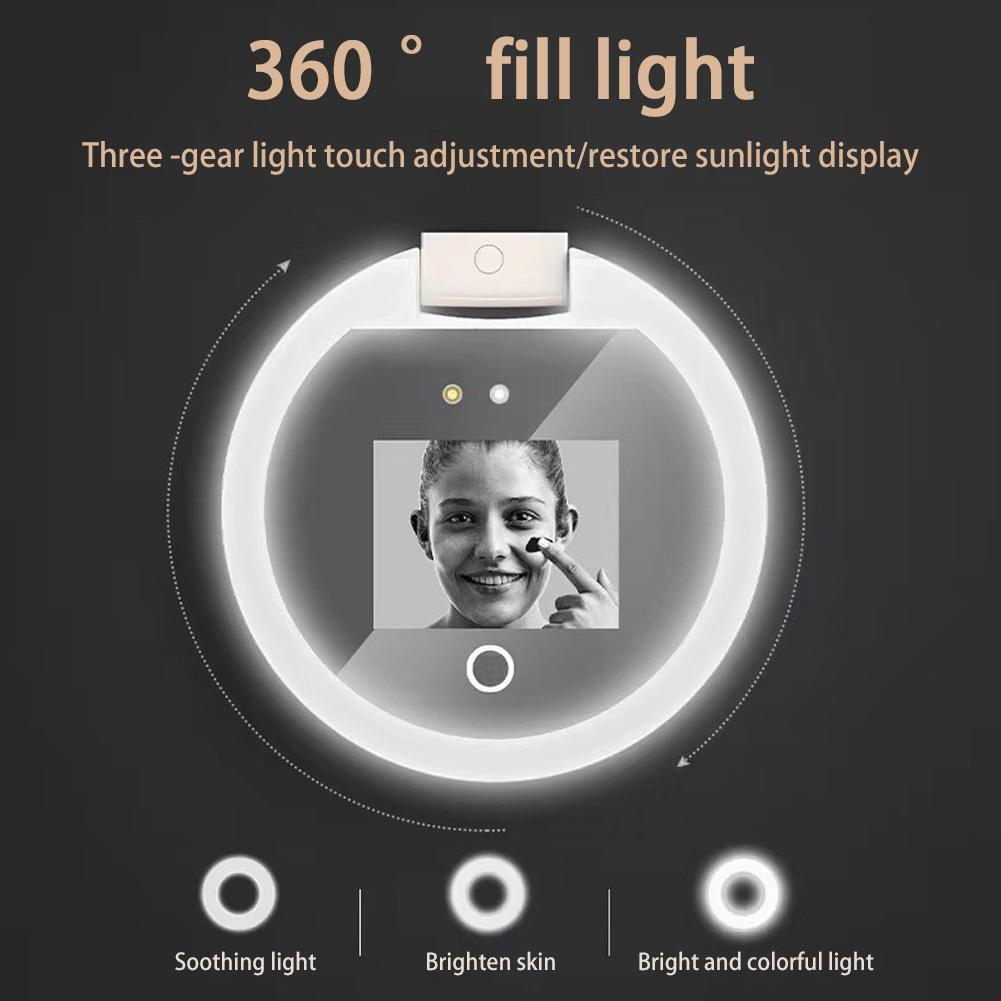 UV Camera Gezicht Zonnebrand Make-up Spiegel Met Verlichting Voor Zonnebrand Handheld LED Licht Cosmetische Make-up Spiegel