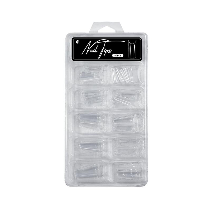 100Pcs Soft Gel False Nail Tips Short Square Coffin Almond Artificial Press On Fake Nails Extension Manicure Tools