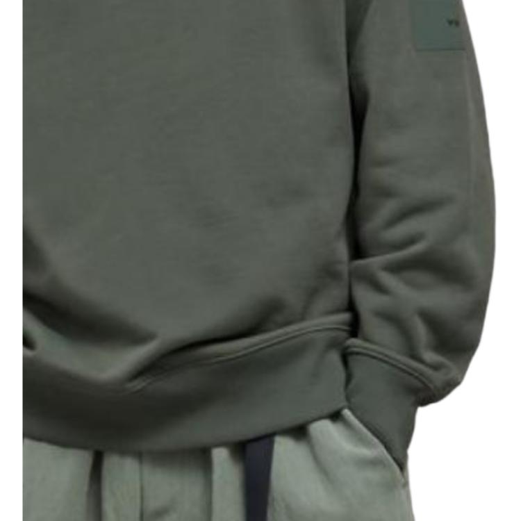 Y-3 Crew Neck Solid Color Long Sleeve Sweatshirt Unisex Sweatshirt Green IP7695