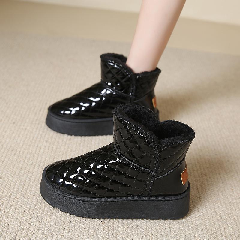 Shipping Snow Boots Women's Non-slip Thickened 24 New Warm H Heightening Velvet Winter Waterproof Cotton Shoes